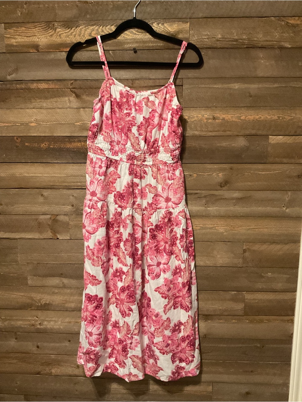 Old Navy Women’s White Pink Floral Sleeveless Dress Size Medium